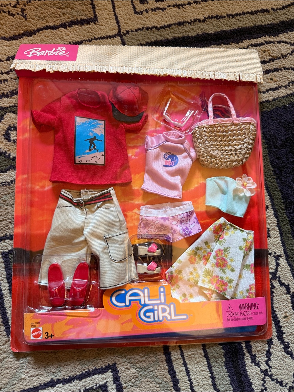 Vintage cali girl Barbie Set - Red, Pink, Cream, Aqua, Floral